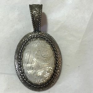 Carolyn Pollack Carved MOP pendant